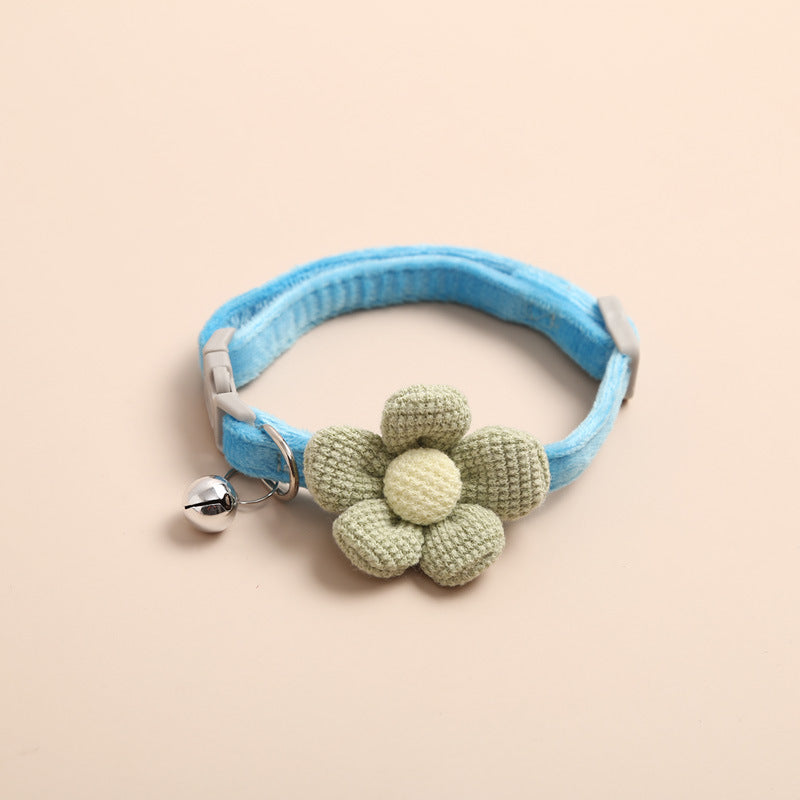 Cute Cartoon Flower Bell Pet Collar