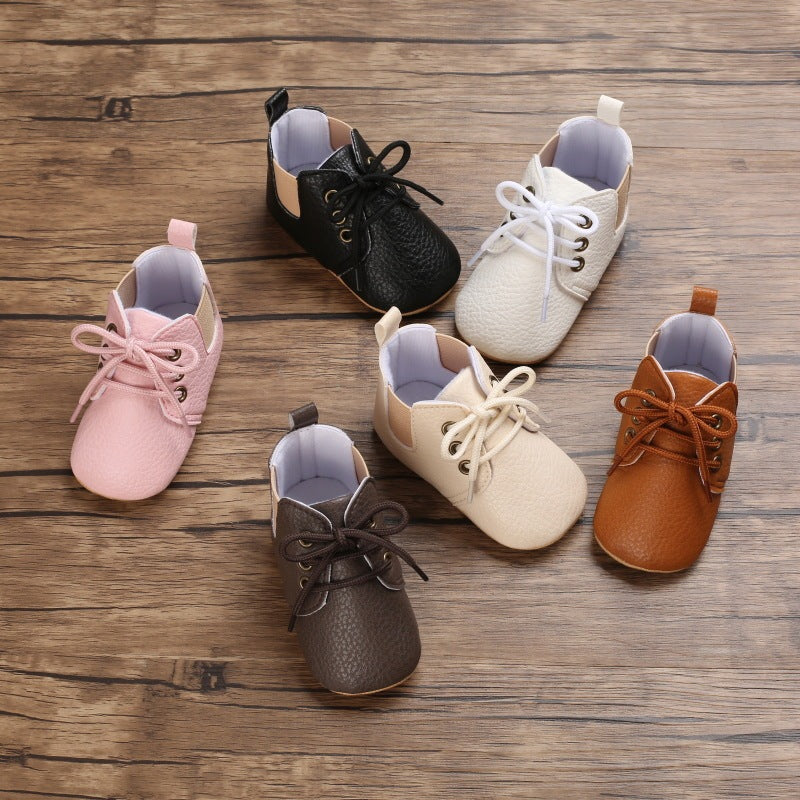 Spring And Autumn Baby Soft Bottom High-top Casual Toddler Shoes For 0-1 Years Old
