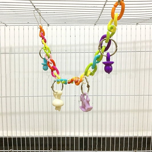 Parrot Acrylic Chain Suspension Bridge Swing Toy