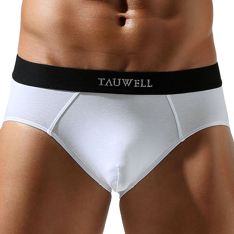 Men's Cotton Solid Color Sexy Low Waist Design Convex A Underwear