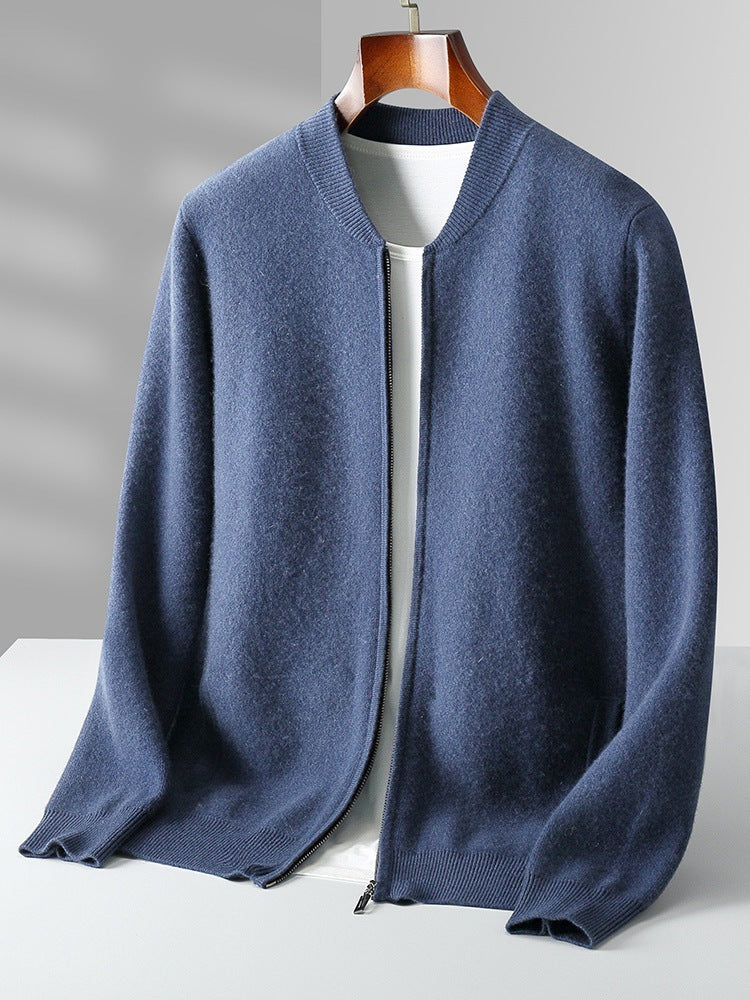Round Neck Top Men's Cardigan Coat