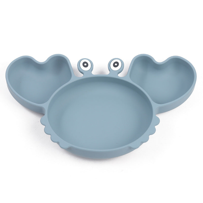 Silicone Split Cutlery Crab Plate For Infants