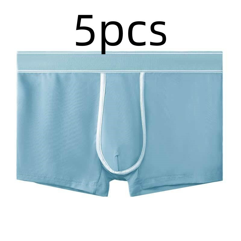 Men's Ice Silk Antibacterial Ultra Thin Sexy Transparent Boys Sports Underwear