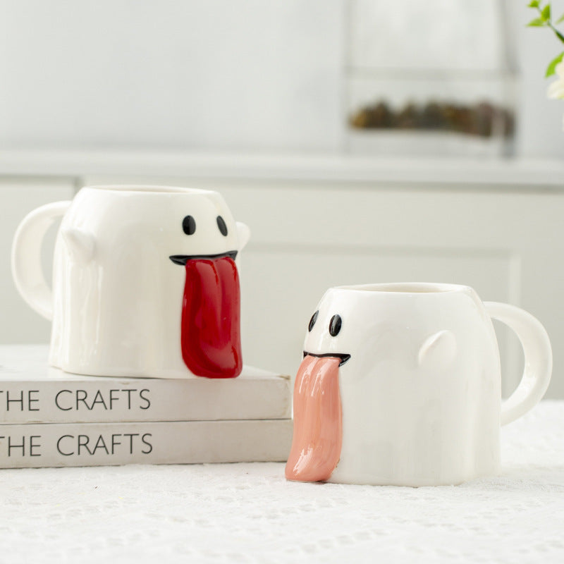 Creative Halloween Little Ghost 3D Cute Ceramic Coffee Cup