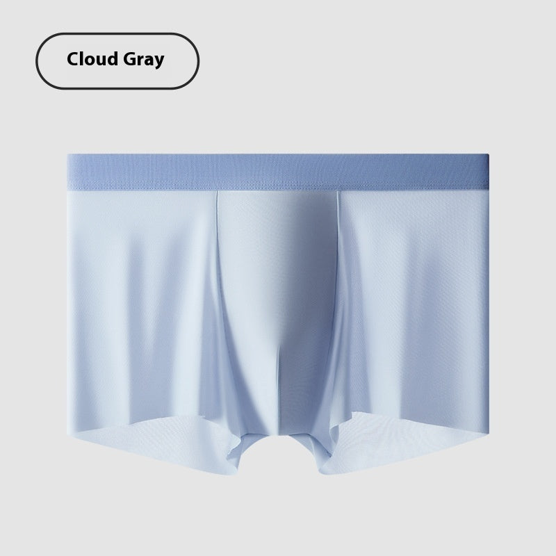 Cool Feeling Ice Silk Men's Underwear Antibacterial Crotch Boxers