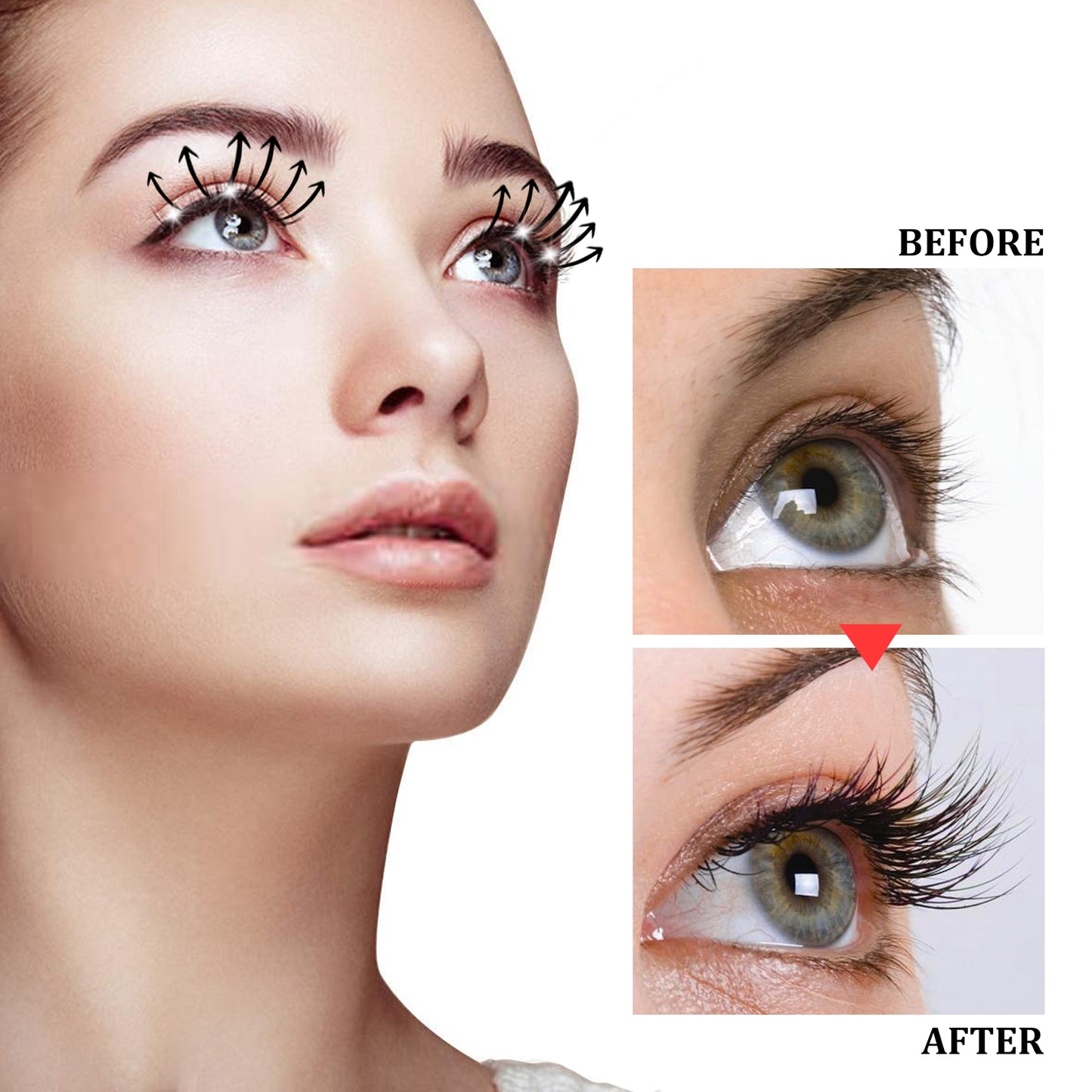 EELHOE Slimming And Lengthening Mascara Without Trace, Natural Mascara Moisturizing Mascara Black Curl Eyelashes And Eyebrows