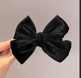 French Pearl Satin Bow Hairpin