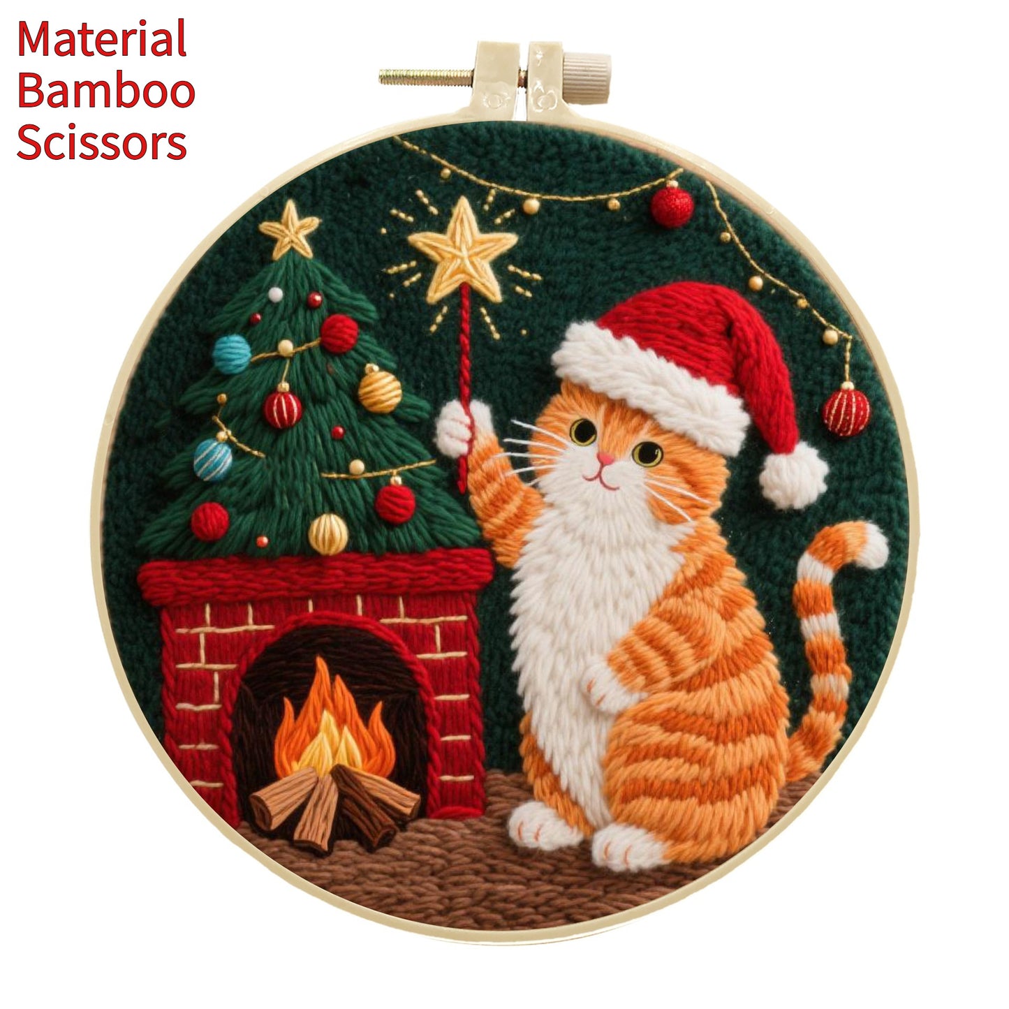 Cat Handmade Embroidery Diy Material Package