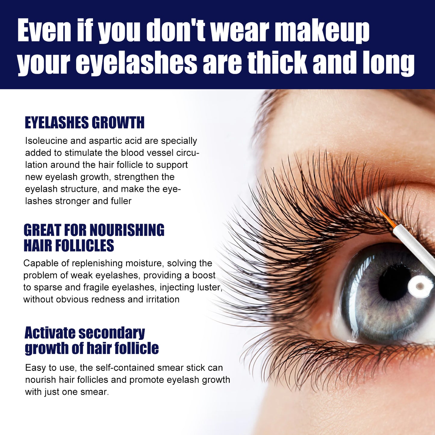 EELHOE Mascara, Natural Moisturizing Black Volumizing Mascara