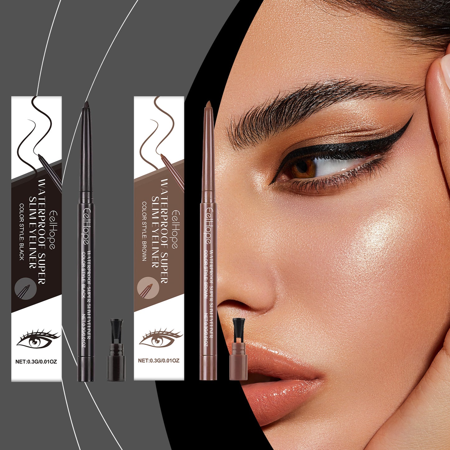 Color Eyeliner Daily Lasting Non-Fading Glue Eyeliner Smooth Smooth Eye Makeup Natural Color