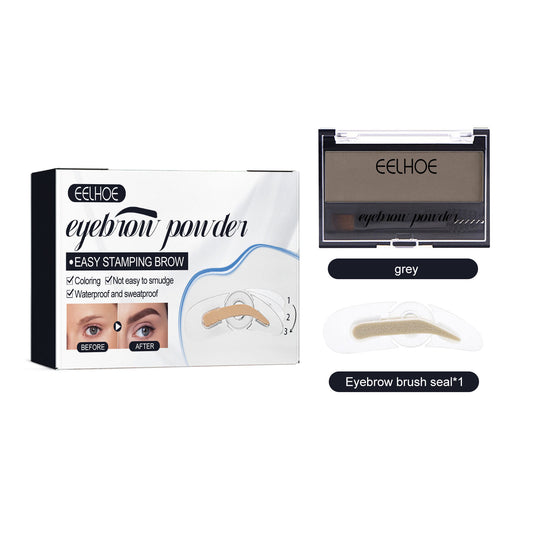 EELHOE Eyebrow Powder Set Makeup Natural Lasting Waterproof Not Easy To Decolorize Dizzy Lazy Seal Eyebrow Powder Set