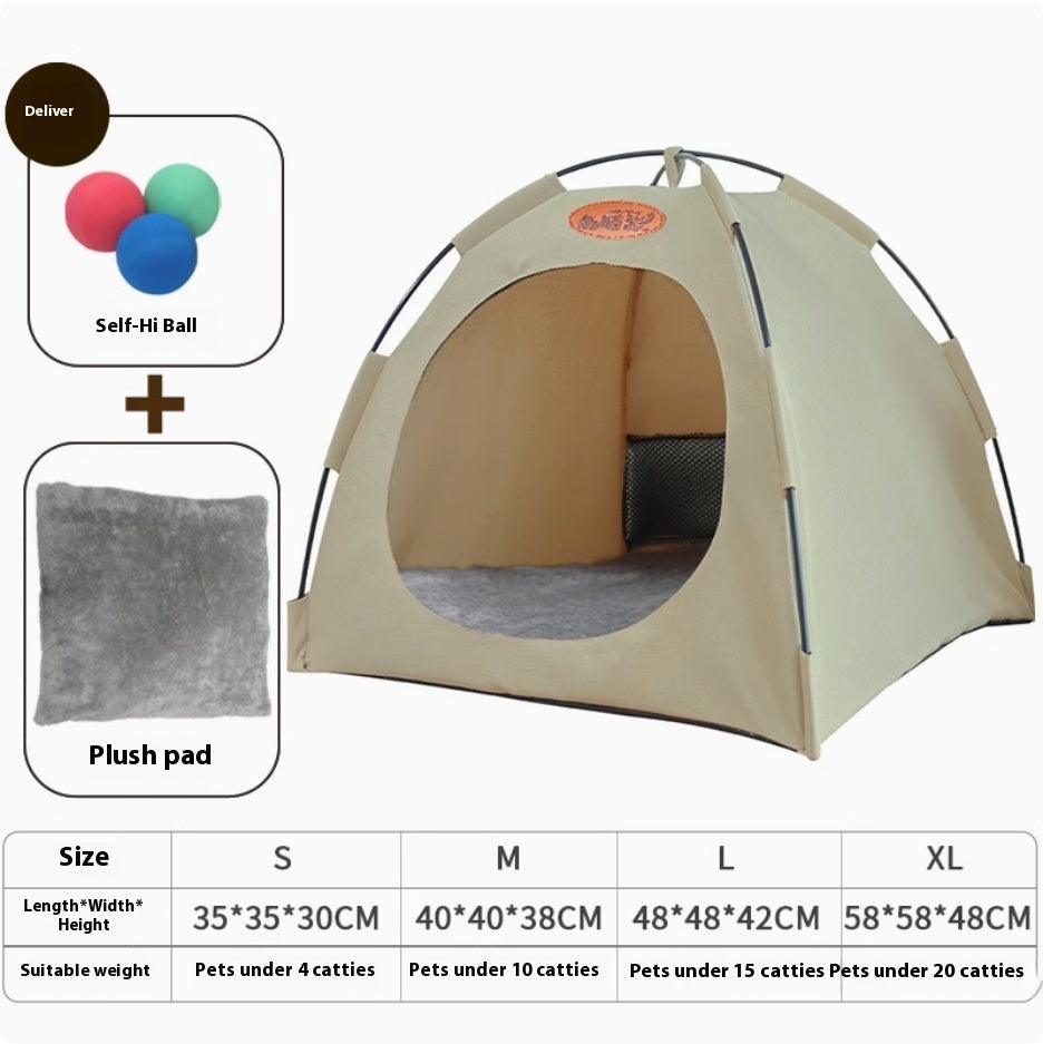 Four Seasons General Purpose Semi-enclosed Removable And Washable Cat Tent