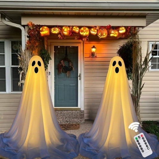 Halloween Decor Spooky Ghost Yard Stake With Stake Weatherproof Porch Garden Decorations For Front Yard Haunted House Props
