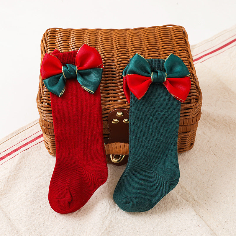 Fashion Children's Double Pack Of Plain Color Stockings
