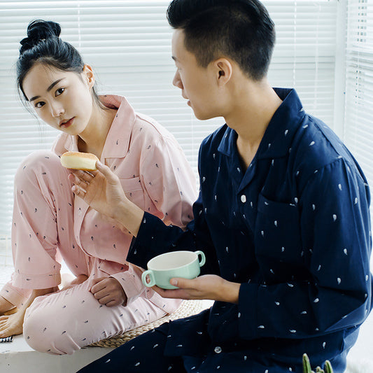 Men's cotton pajamas suit