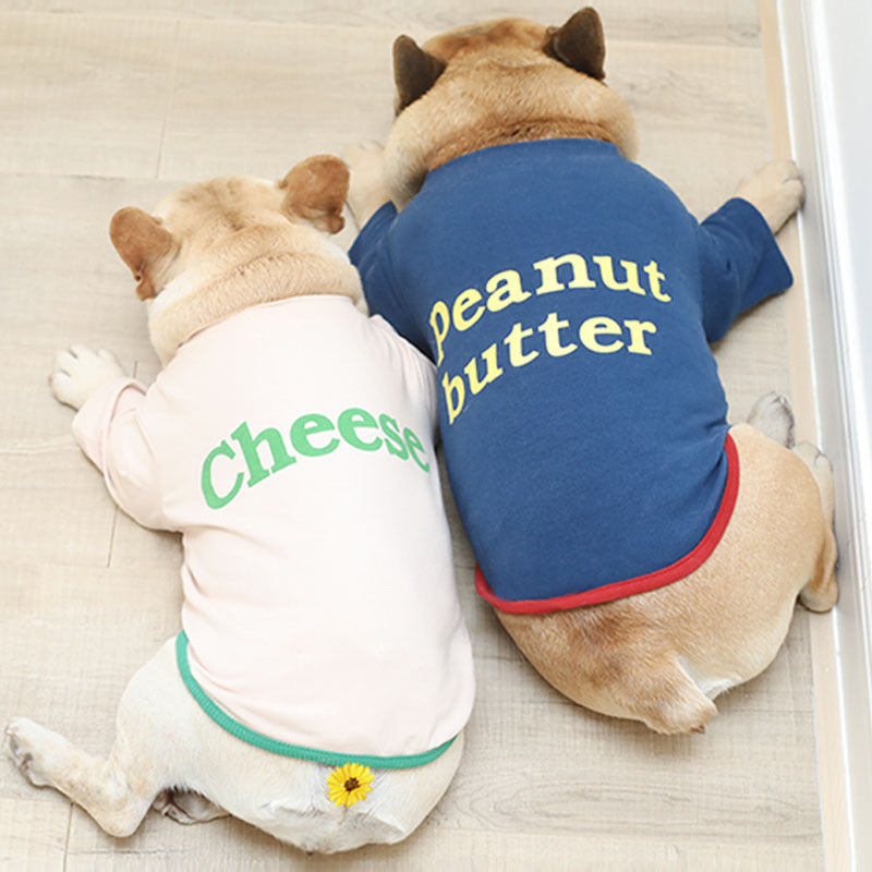 Dog letter T-shirt sweater