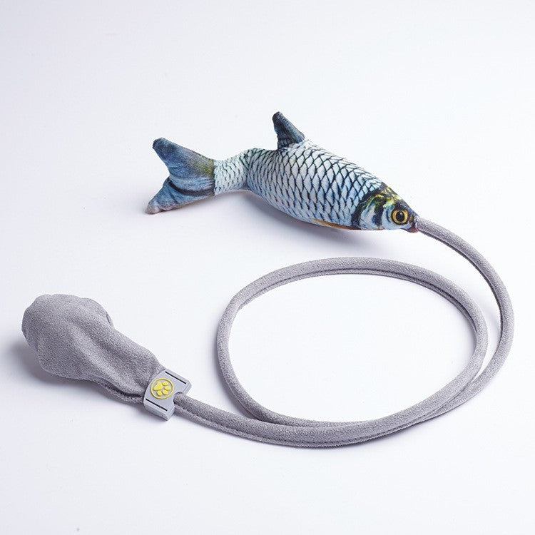 Creative Pet Funny Cat Artifact Simulation Fish Interactive Plush