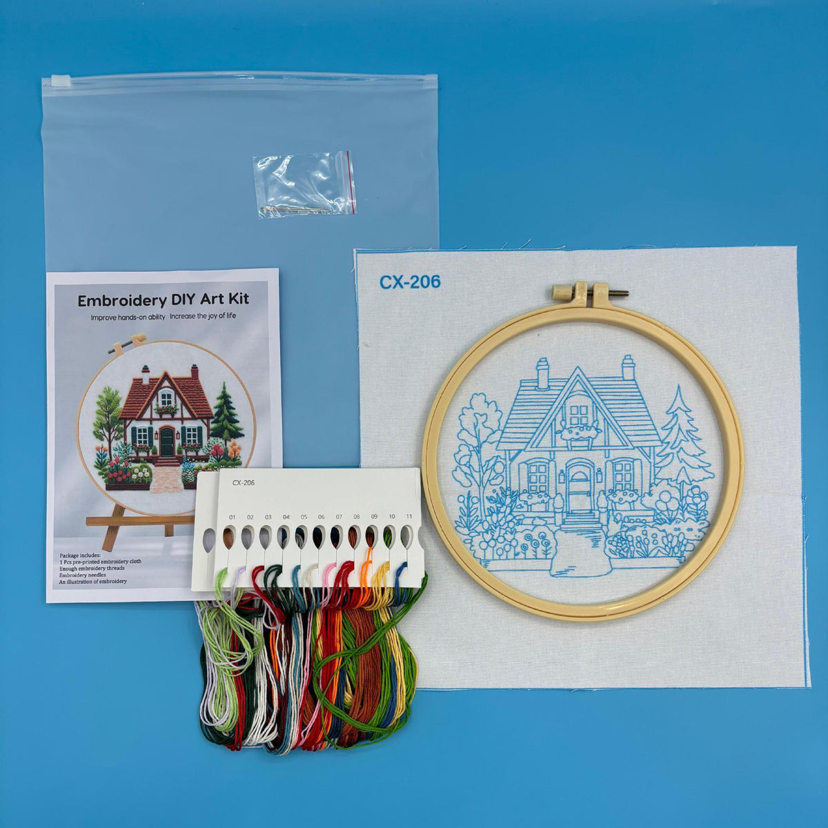 Garden Cottage Embroidery Material Package