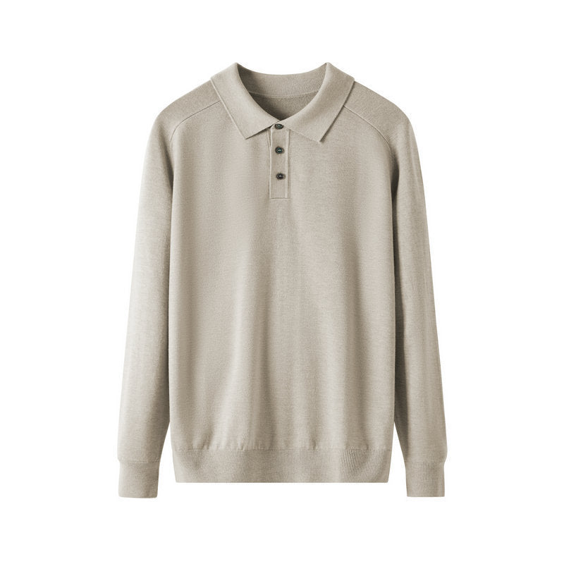 Men's Long-sleeved Sweater Lapel Comfortable All-match Sweater
