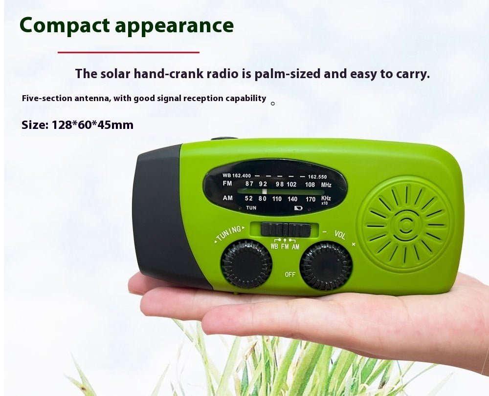 Mini-portable 3leds Solar Hand Emergency Radio