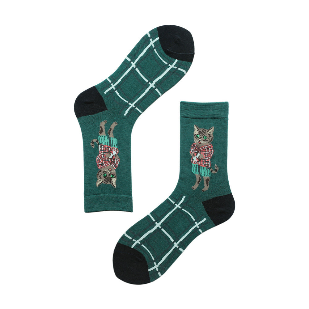 Fashion Personality Jacquard Women's Short Cotton Socks
