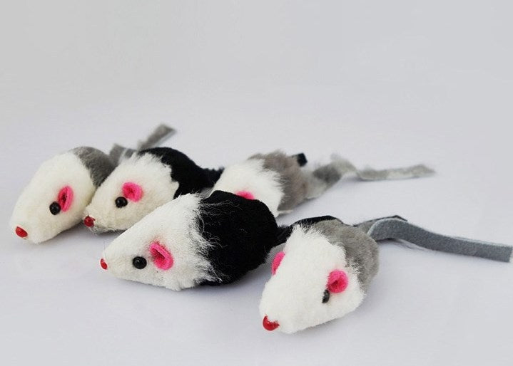 Fake Mouse Tiantian Rabbit Skin Mouse Funny Cat Toy