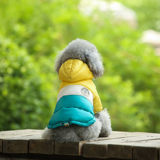 Two-Legged Cotton-Padded Clothes Multi-Color Optional Dog Warm Outdoor Clothes