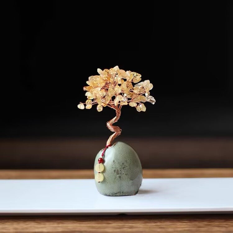Natural Citrine Pachira Macrocarpa Lucky Ornaments