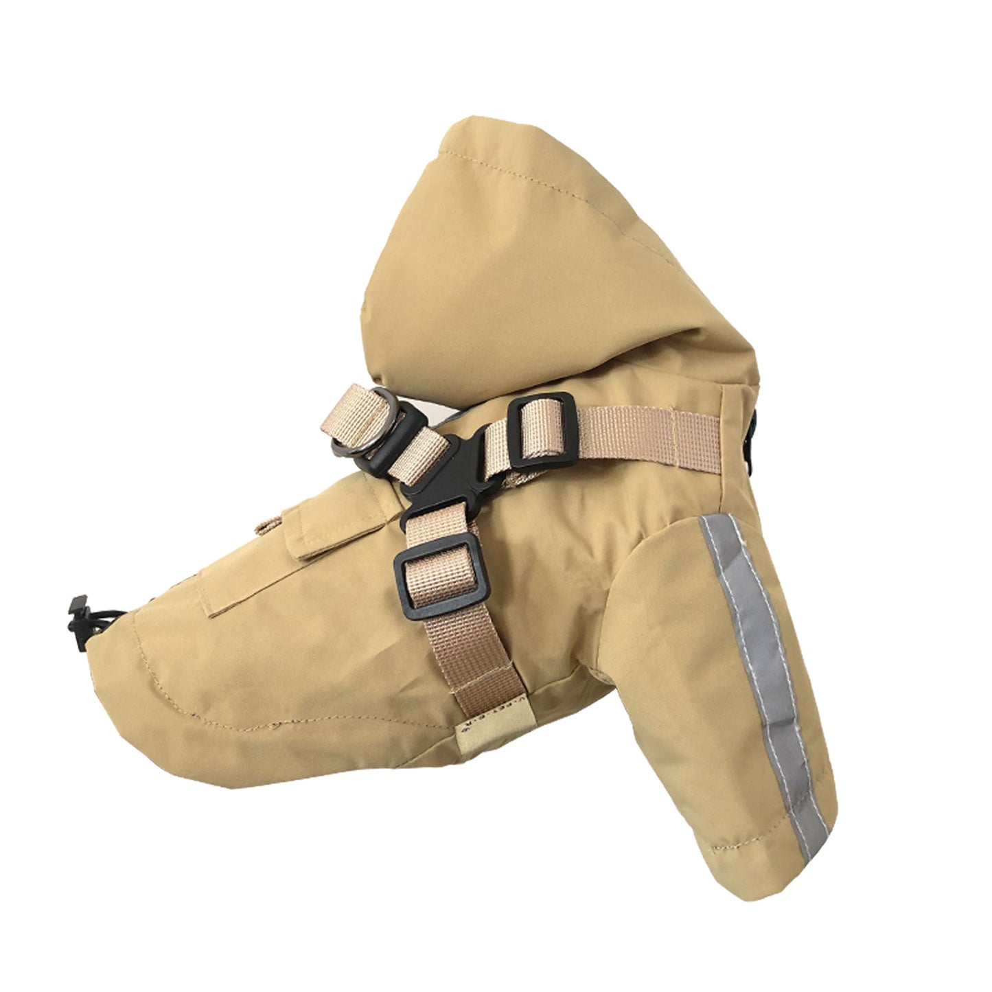 PU Pet Reflective Raincoat Integrated With Chest And Back