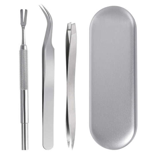 Stainless Steel Tick Clip Pet Dog Louse Clip 3-piece Set Cat Flea Tweezers Bug Catching Grate Clip Tool