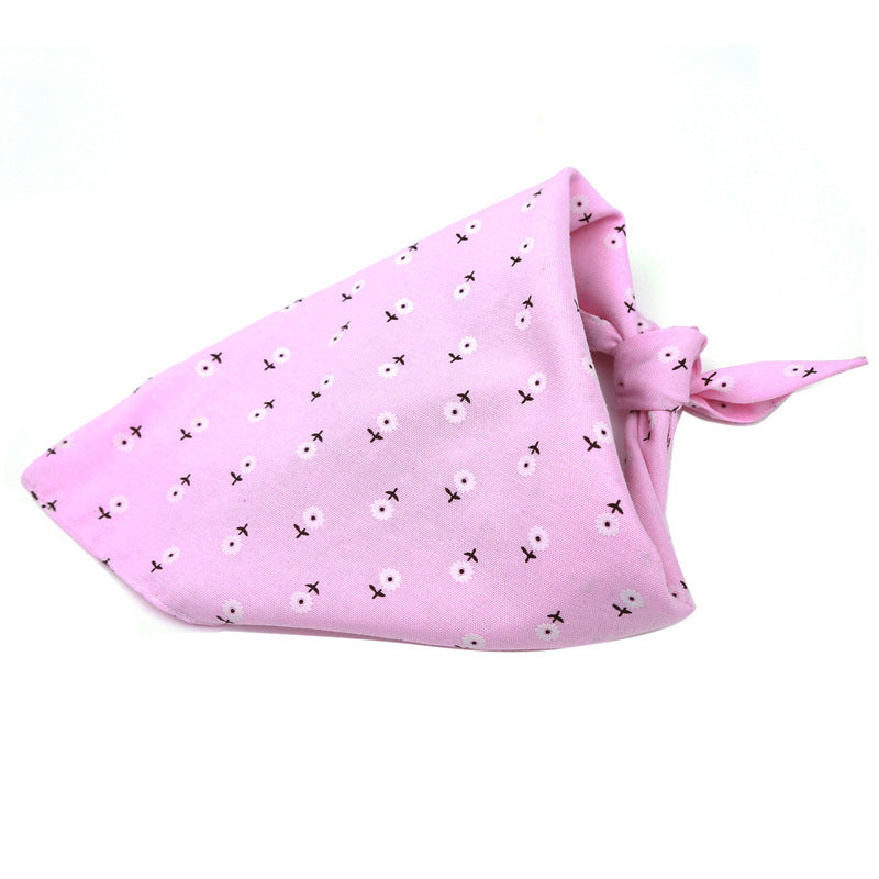 Dog jewelry scarf double cotton triangle scarf