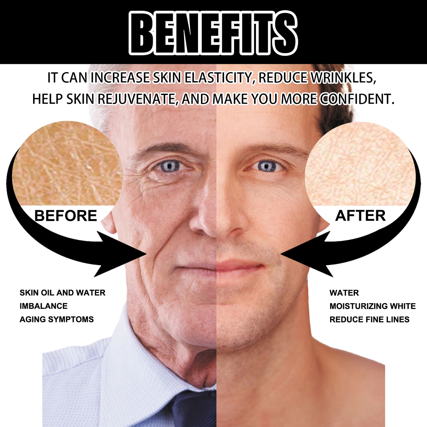 East Moon Anti-Wrinkle Cream For Men, Moisturizing And Firming Facial Skin With Light Fine Lines Hydrating Moisturizing Cream