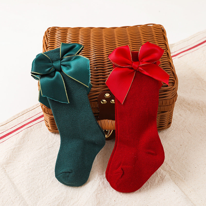 Fashion Children's Double Pack Of Plain Color Stockings