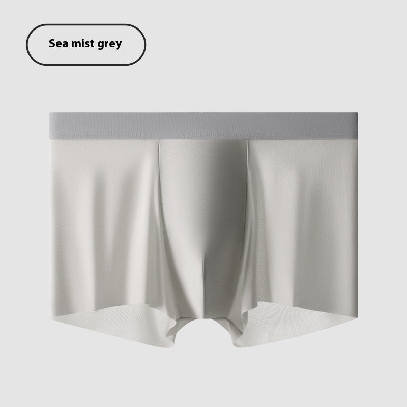 Cool Feeling Ice Silk Men's Underwear Antibacterial Crotch Boxers