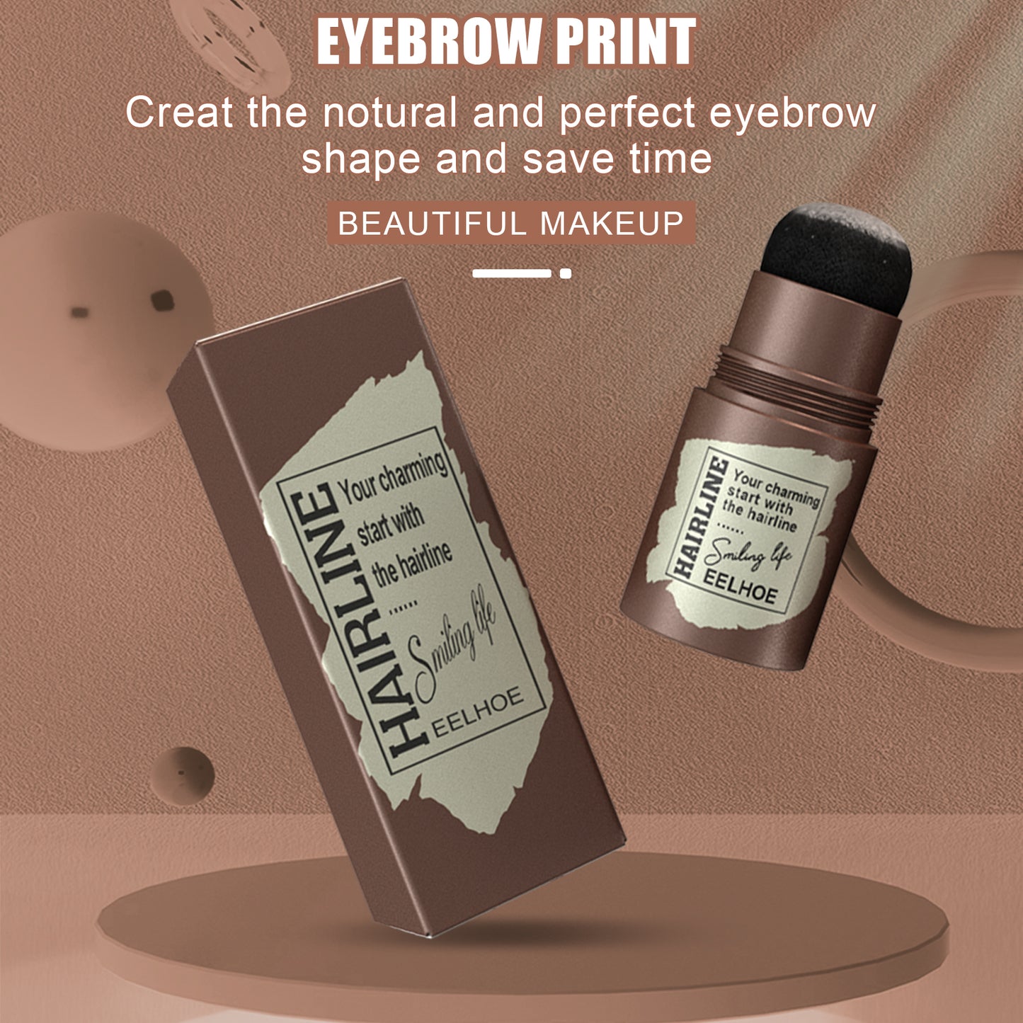 EELHOE Hairline And Eyebrow Marks (Black) Eyebrow Cakes, Hairline And Eyebrow Marks, Natural And Lazy Eyebrows, Quick Makeup For Eyebrow Marks