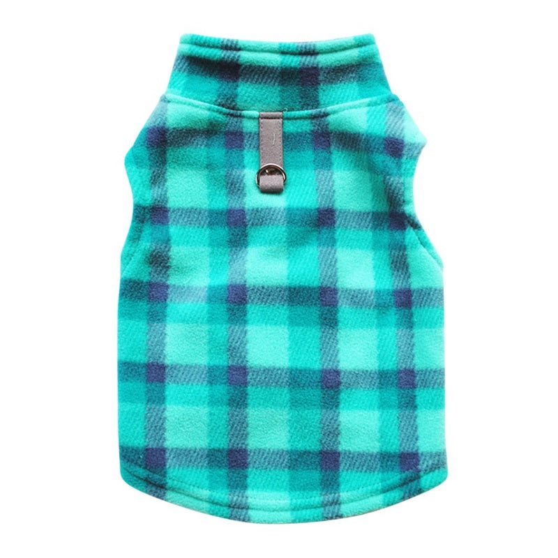 Plaid print pet clothes
