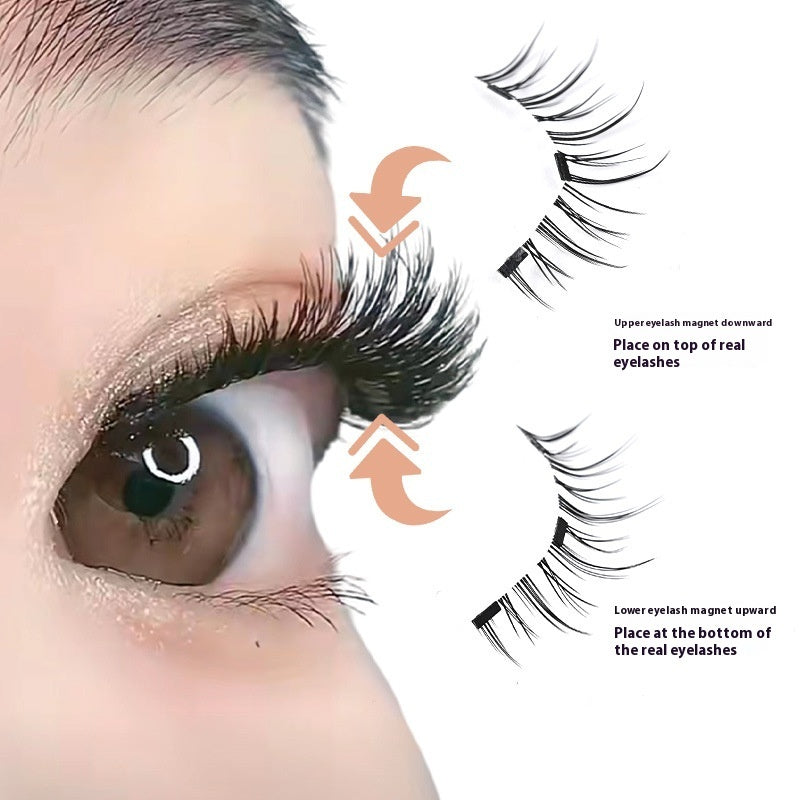 Magnetic Glue-free Three False Eyelashes Suit Collection Use Natural Simulation Long-lasting