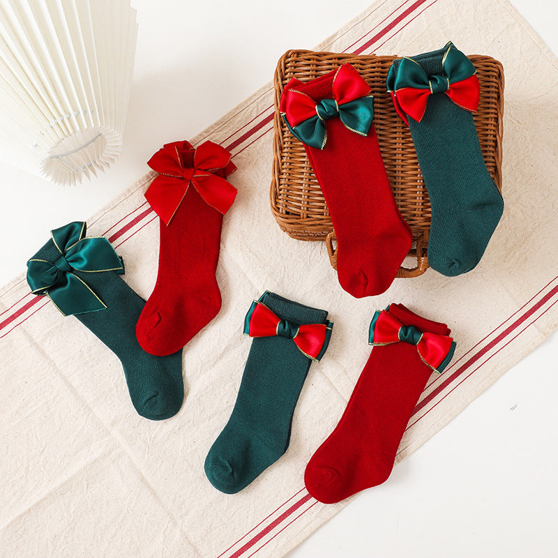Fashion Children's Double Pack Of Plain Color Stockings