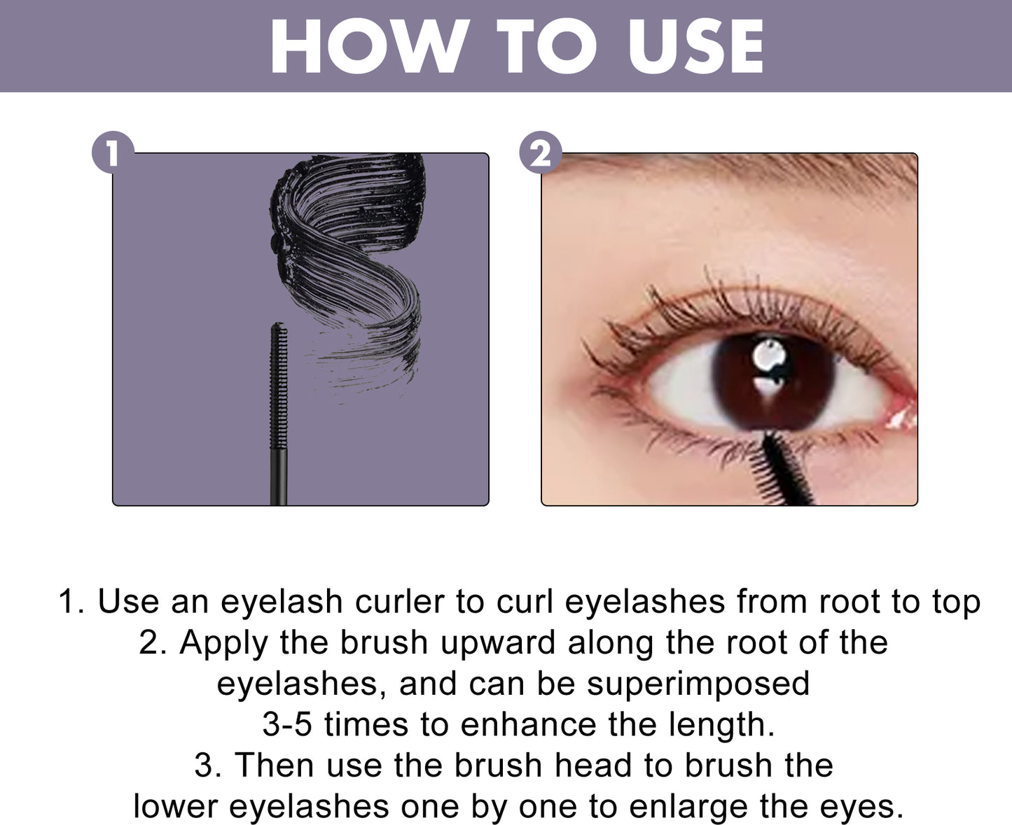 Curling Mascara, Natural Slim And Dense Curling Mascara For Perfect Styling