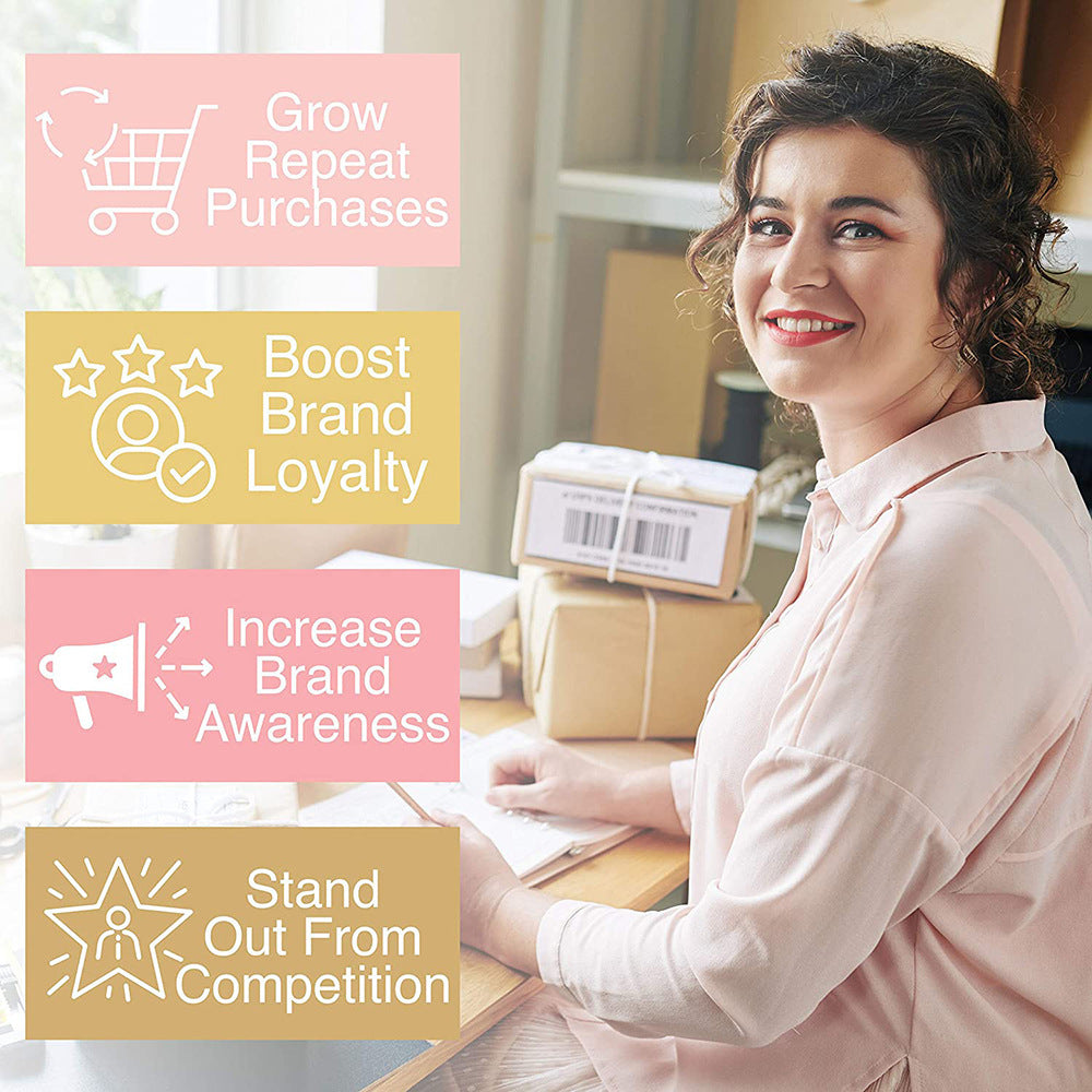 50 SheetsPack 5 9cm Thank You For Supporting My Small Business Thank-you Card