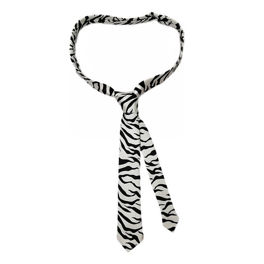 Zebra Leopard-print Shirt Ins Student Tie