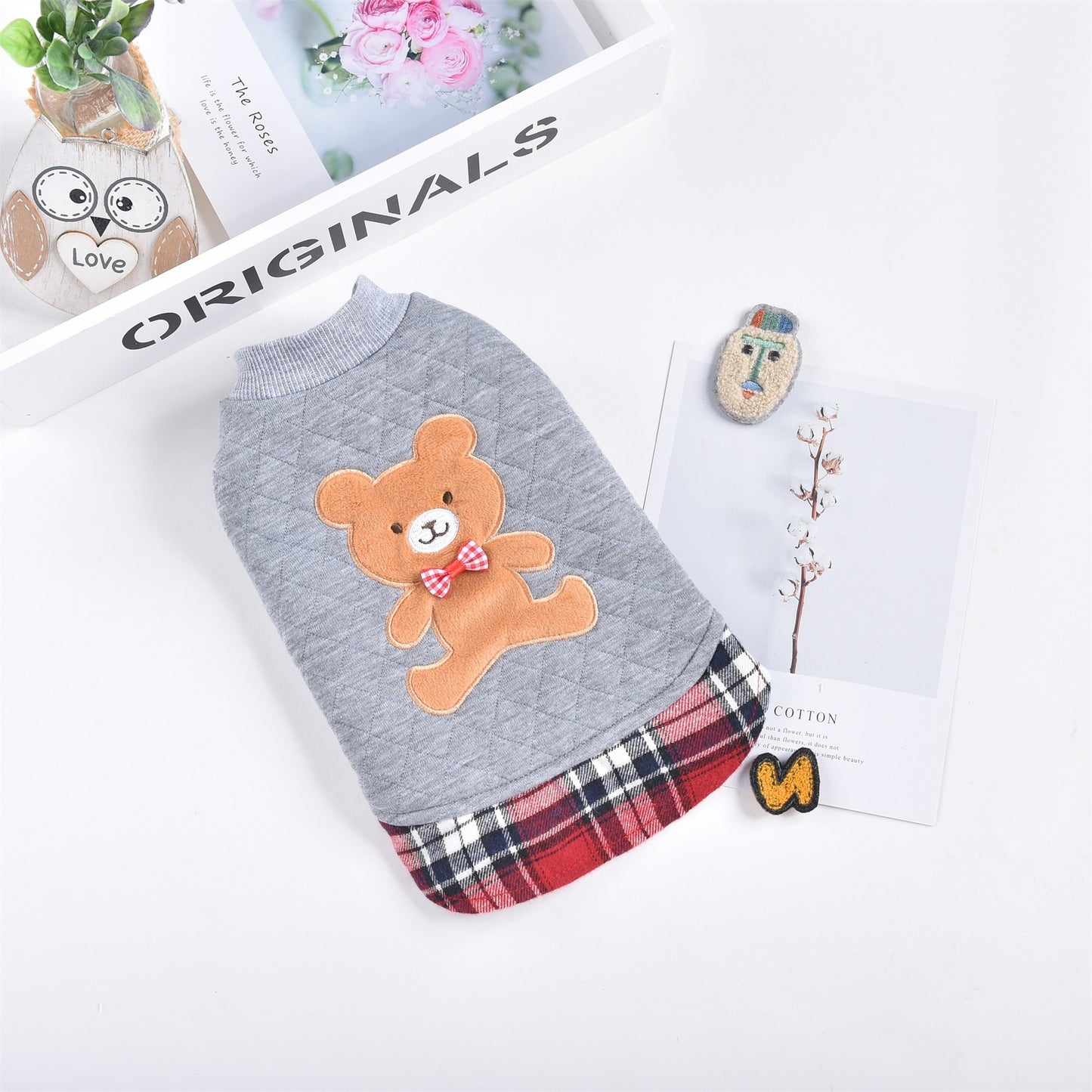 Small Dog Two-legged Warm Teddy Bichon Hiromi Rhombus Top