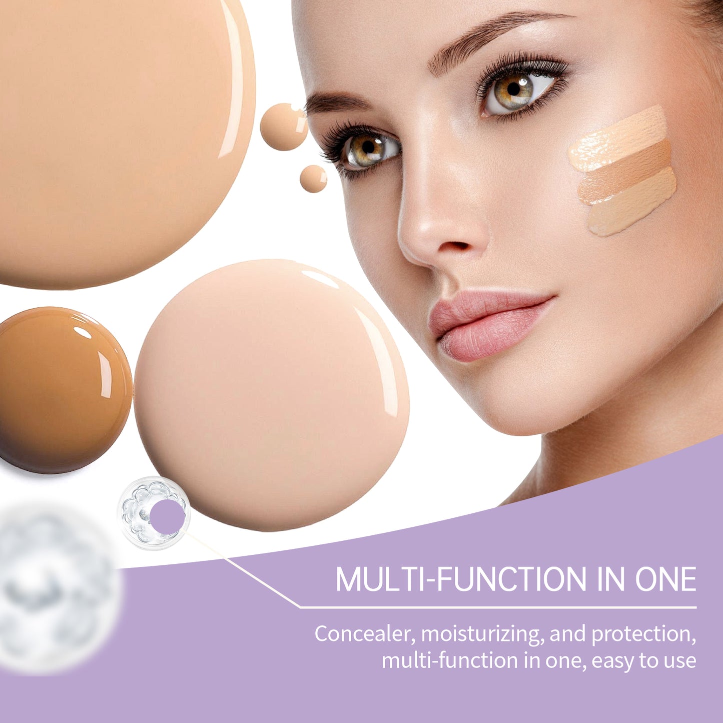 Long Lasting Moisturizing Concealer Long Lasting Moisturizing Natural Concealer Is Waterproof, Sweat Resistant And Lightweight Without Removing Makeup