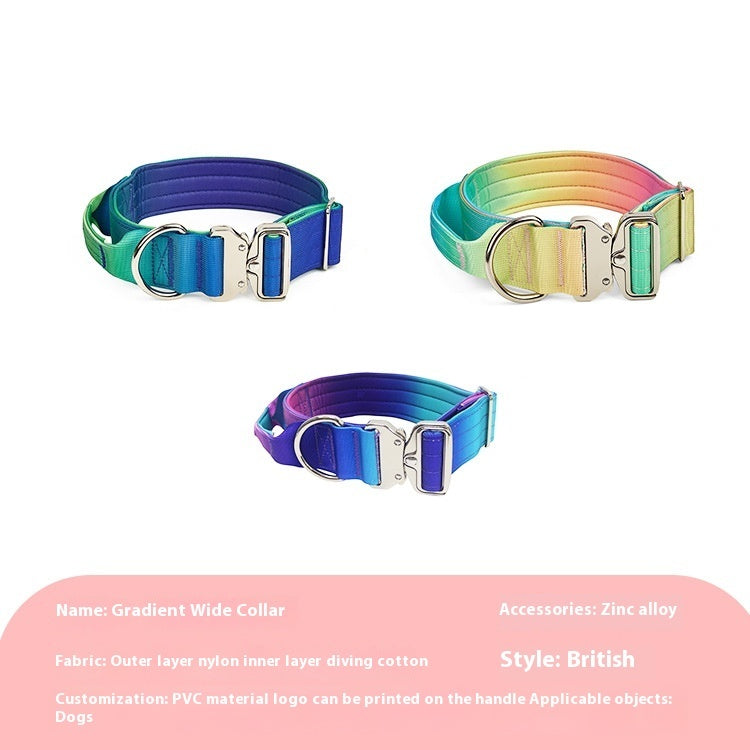 Gradient Collar Widened Pet Accessories Avoid Cutting Into The Neck