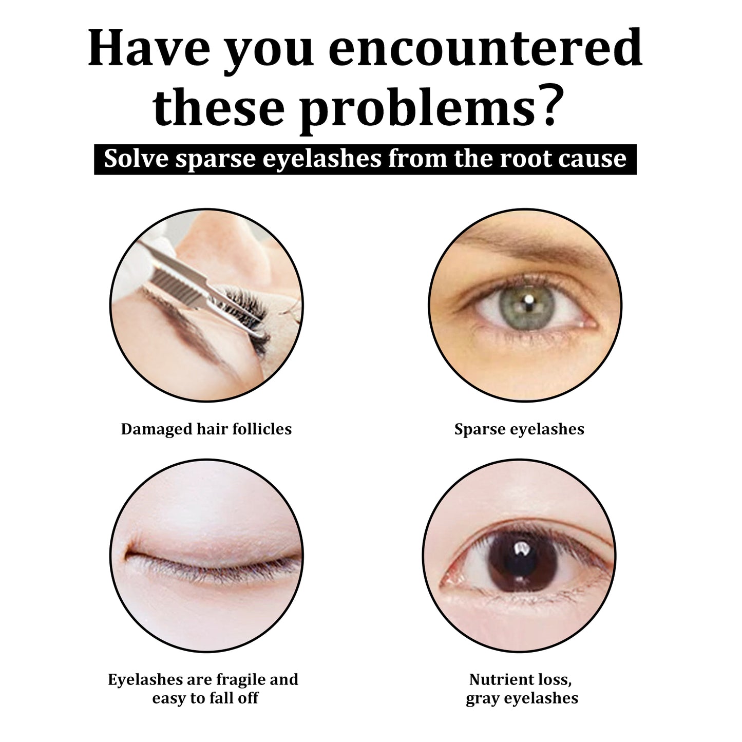 EELHOE Eyelash Serum, Natural Beauty Curl Black Thick Slender Long Gentle Not Easily Stained Mascara