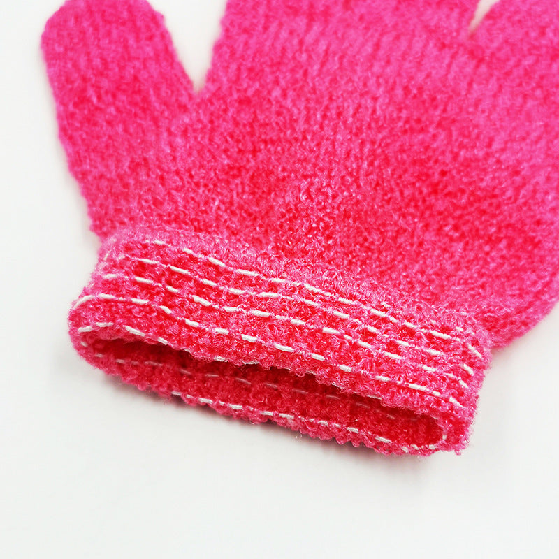 Household Bath Candy-colored Five-finger Gloves