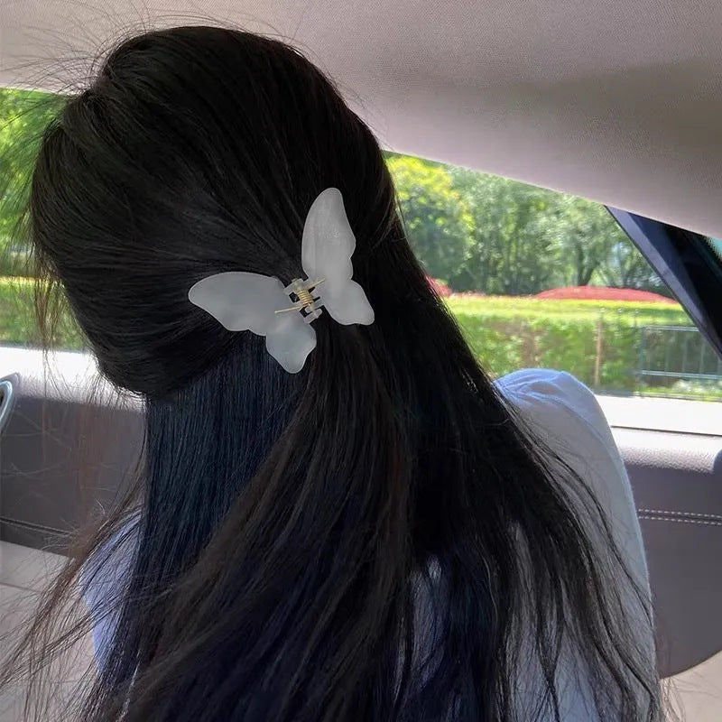 Korean Super Fairy Butterfly Hairpin Frosted Shark Headgear