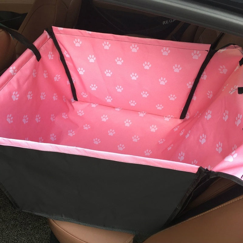Rear Printed Double Layer Waterproof Pet Car Mat Pet Cat Dog Protection Pet Hanging Basket
