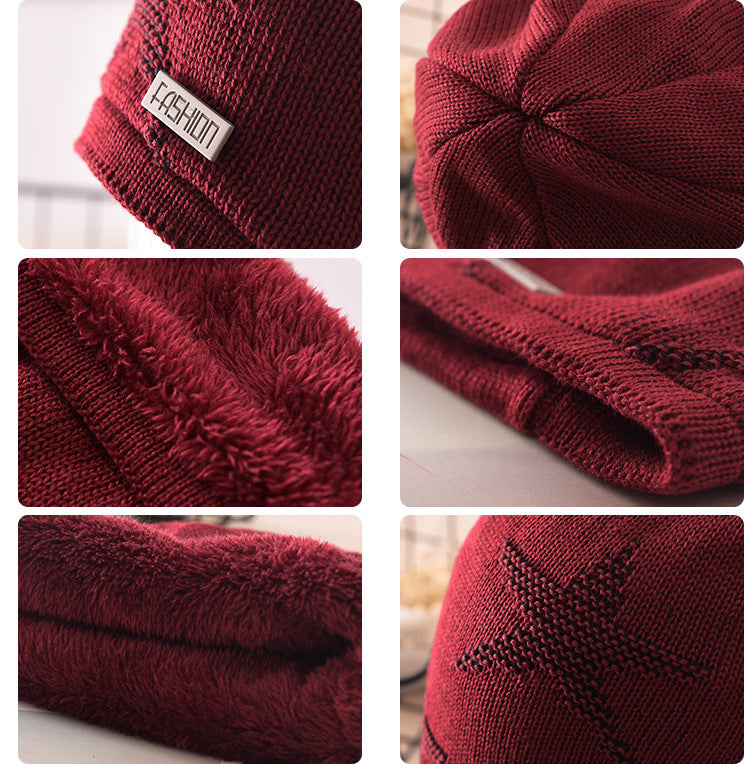 Men's Fashion Knitted Outdoor Warm Woolen Cap