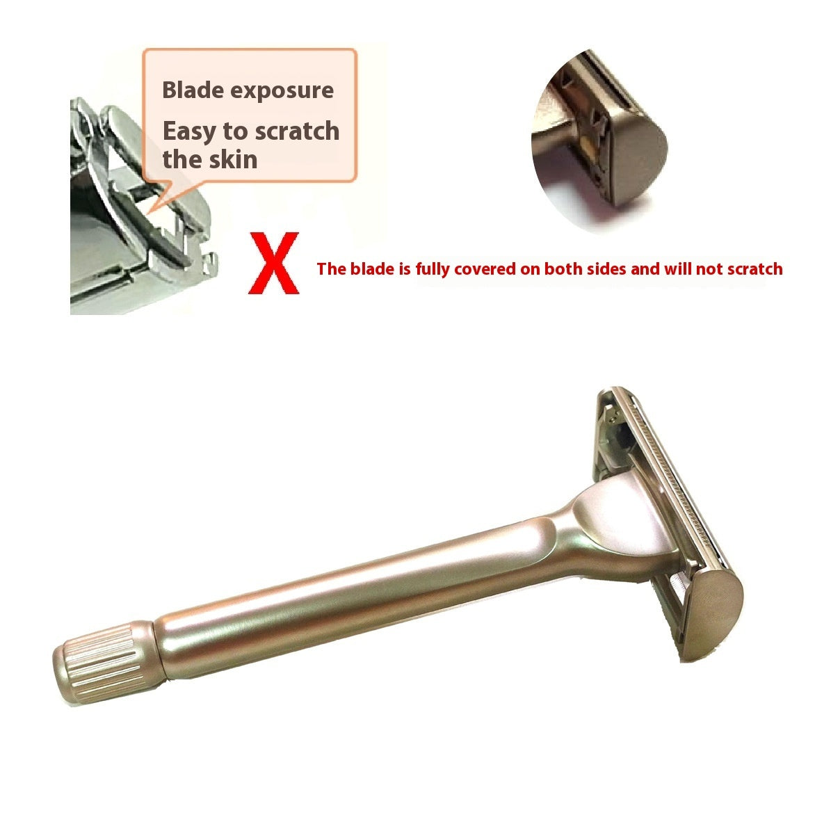 Men's Rotary Butterfly Cutter Head Manual Shaver Scratch-proof Design